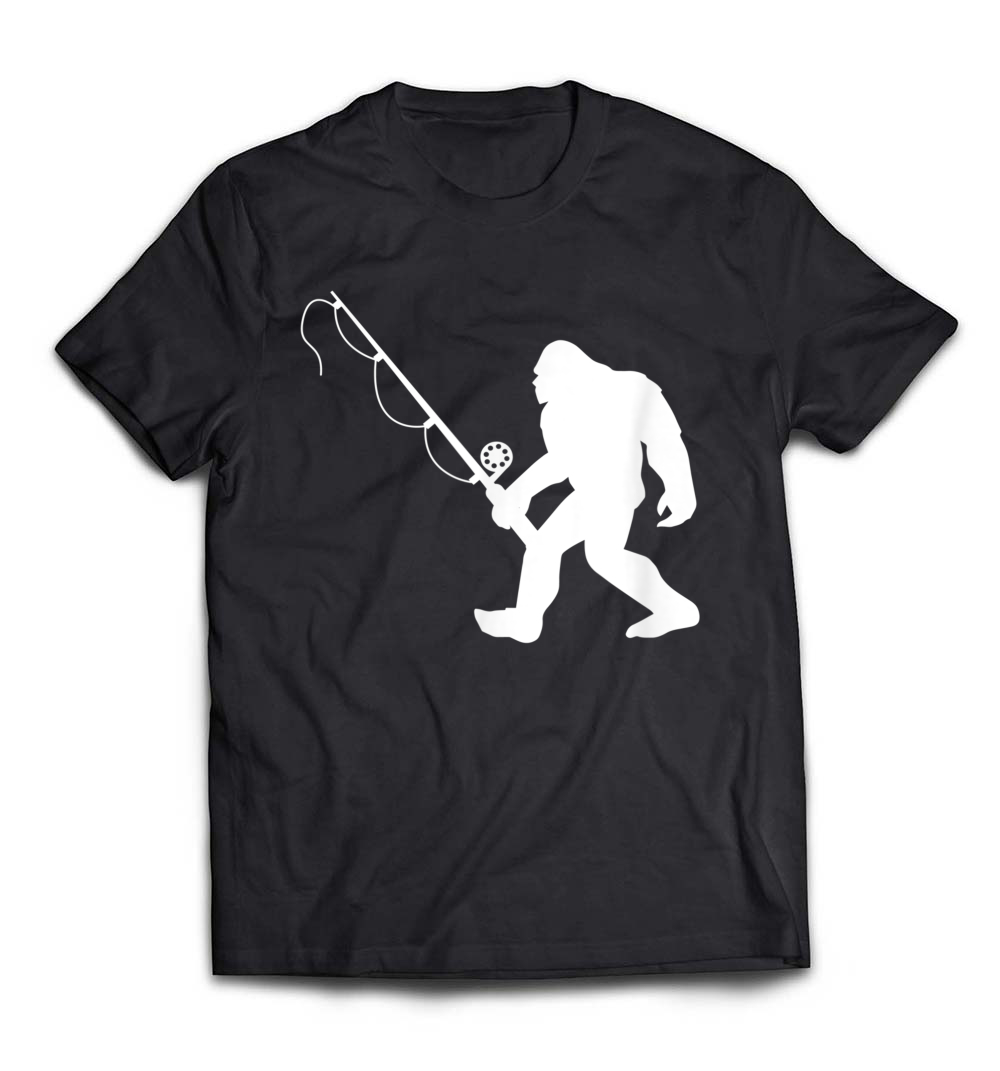 Funny Bigfoot Fishing T-Shirt: A Unique Gift for Anglers